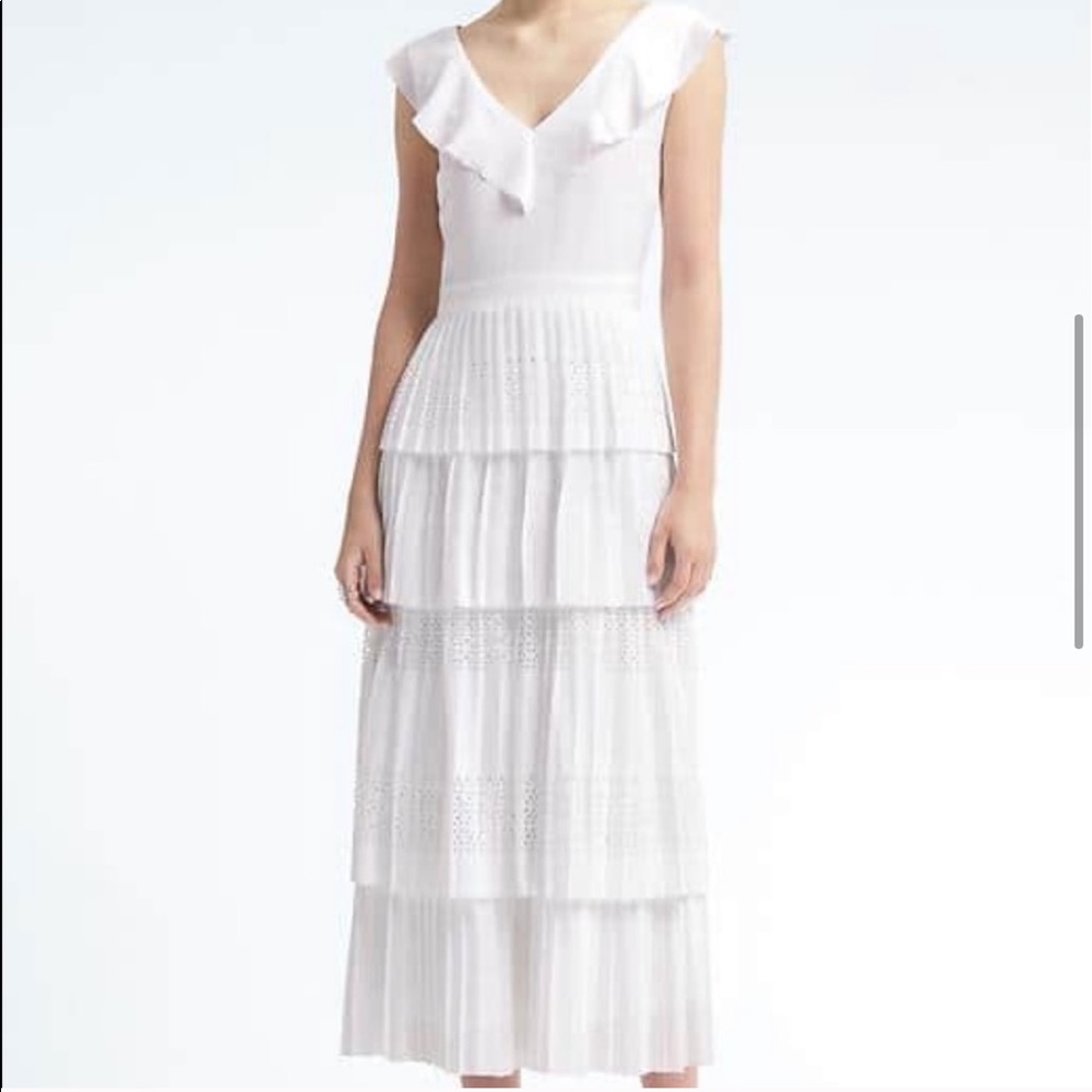 Banana Republic White Midi Dress - Picture 2 of 12